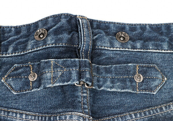 Bape A BATHING APE Embroidered Cinch Back Jeans Size M