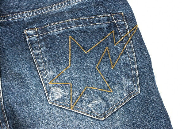 Bape A BATHING APE Embroidered Cinch Back Jeans Size M