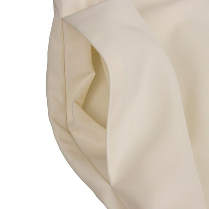 JIL SANDER NAVY Front Lace-Up Polyester Skirt White Size 36