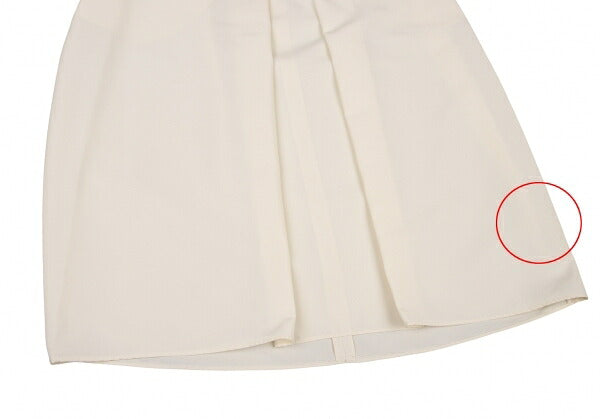 JIL SANDER NAVY Front Lace-Up Polyester Skirt White Size 36