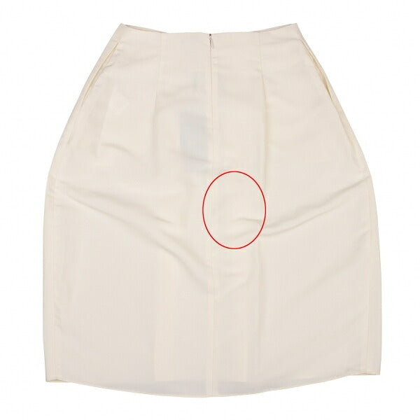 JIL SANDER NAVY Front Lace-Up Polyester Skirt White Size 36