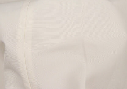 JIL SANDER NAVY Front Lace-Up Polyester Skirt White Size 36