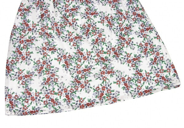 JIL SANDER NAVY Cotton Floral Print White Multi Skirt Size 42