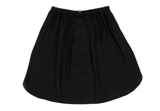 JIL SANDER NAVY Rayon Silk Waist Cord Skirt Black Size 44