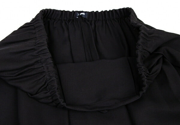 JIL SANDER NAVY Rayon Silk Waist Cord Skirt Black Size 44