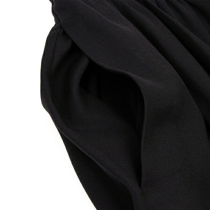 JIL SANDER NAVY Rayon Silk Waist Cord Skirt Black Size 44