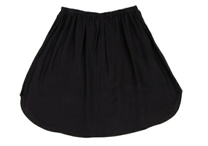 JIL SANDER NAVY Rayon Silk Waist Cord Skirt Black Size 44