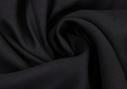 JIL SANDER NAVY Rayon Silk Waist Cord Skirt Black Size 44