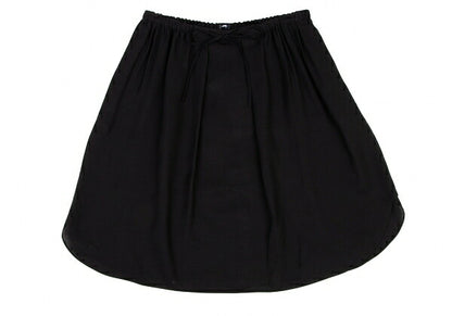 JIL SANDER NAVY Rayon Silk Waist Cord Skirt Black Size 38