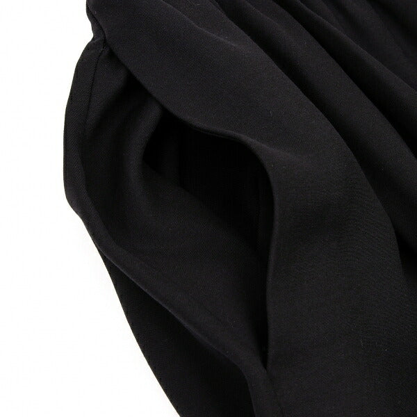 JIL SANDER NAVY Rayon Silk Waist Cord Skirt Black Size 38