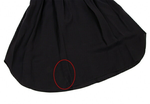 JIL SANDER NAVY Rayon Silk Waist Cord Skirt Black Size 38