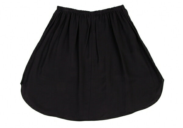 JIL SANDER NAVY Rayon Silk Waist Cord Skirt Black Size 38