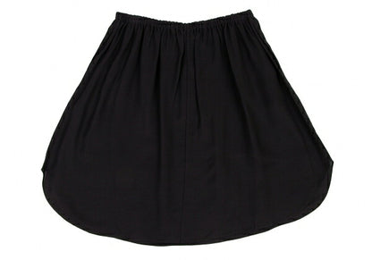 JIL SANDER NAVY Rayon Silk Waist Cord Skirt Black Size 38