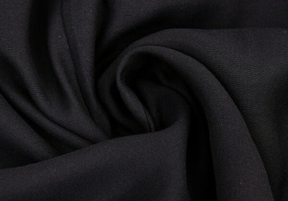 JIL SANDER NAVY Rayon Silk Waist Cord Skirt Black Size 38