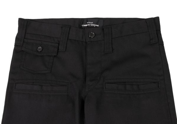 tricot COMME des GARCONS Black Wool Flap Pocket Pants Size S