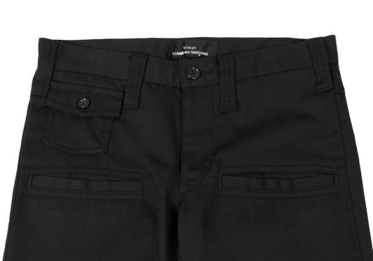 tricot COMME des GARCONS Black Wool Flap Pocket Pants Size S