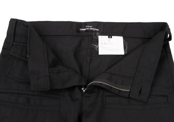 tricot COMME des GARCONS Black Wool Flap Pocket Pants Size S