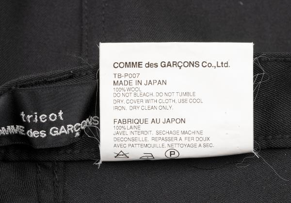 tricot COMME des GARCONS Black Wool Flap Pocket Pants Size S