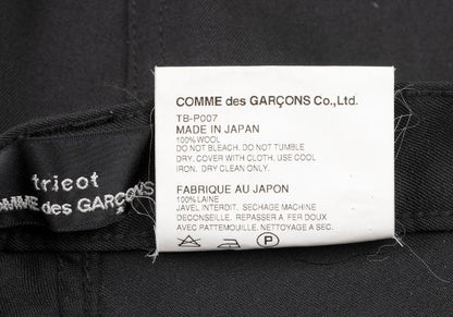 tricot COMME des GARCONS Black Wool Flap Pocket Pants Size S