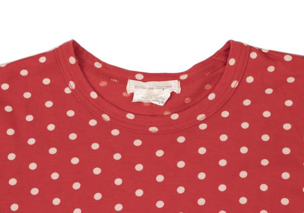 COMME des GARCONS Cotton Dot Print Long Sleeve Red Size S
