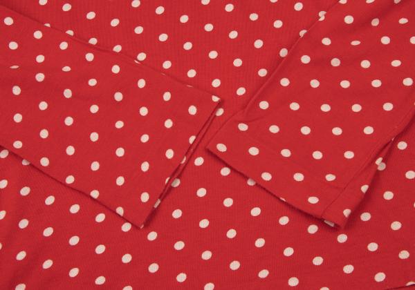 COMME des GARCONS Cotton Dot Print Long Sleeve Red Size S