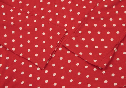 COMME des GARCONS Cotton Dot Print Long Sleeve Red Size S