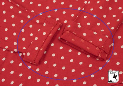 COMME des GARCONS Cotton Dot Print Long Sleeve Red Size S