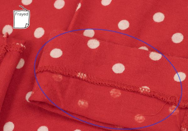 COMME des GARCONS Cotton Dot Print Long Sleeve Red Size S
