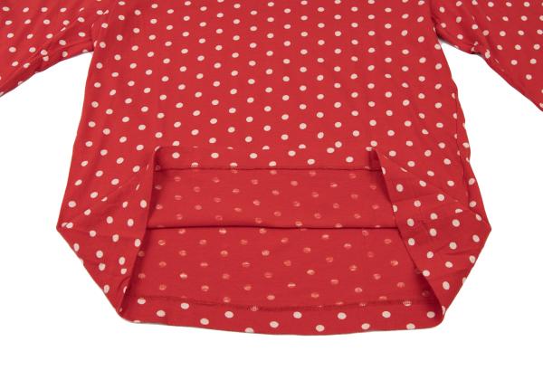 COMME des GARCONS Cotton Dot Print Long Sleeve Red Size S