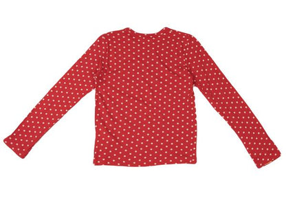 COMME des GARCONS Cotton Dot Print Long Sleeve Red Size S