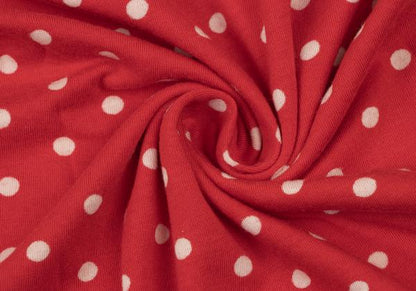 COMME des GARCONS Cotton Dot Print Long Sleeve Red Size S