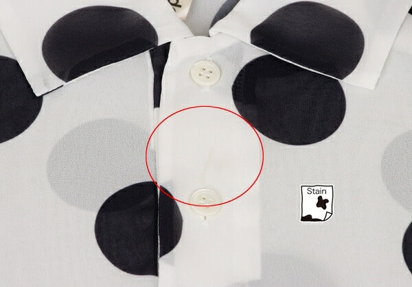 COMME des GARCONS Polka Dot Sheer Dress White Black Size M