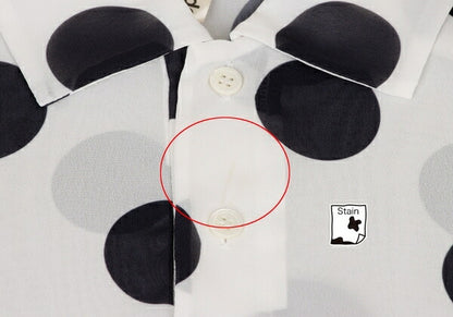 COMME des GARCONS Polka Dot Sheer Dress White Black Size M