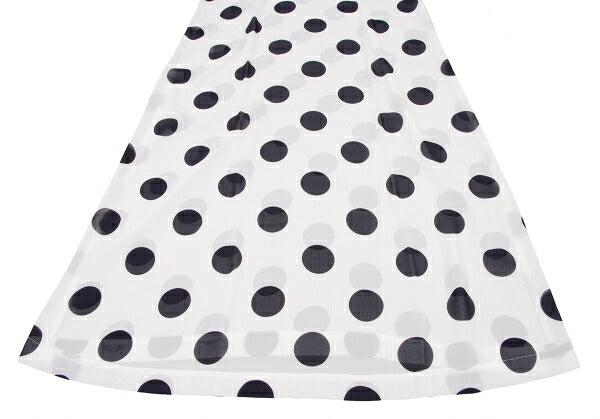 COMME des GARCONS Polka Dot Sheer Dress White Black Size M