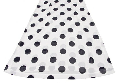 COMME des GARCONS Polka Dot Sheer Dress White Black Size M