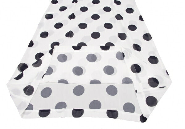 COMME des GARCONS Polka Dot Sheer Dress White Black Size M