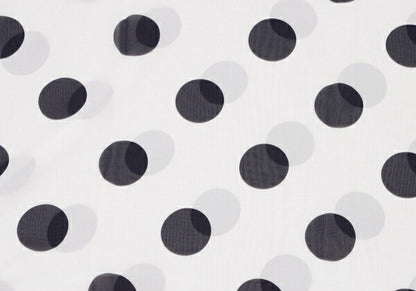 COMME des GARCONS Polka Dot Sheer Dress White Black Size M