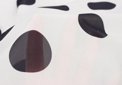 COMME des GARCONS Polka Dot Sheer Dress White Black Size M