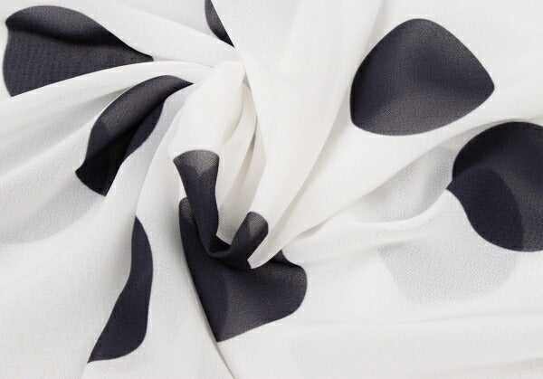 COMME des GARCONS Polka Dot Sheer Dress White Black Size M