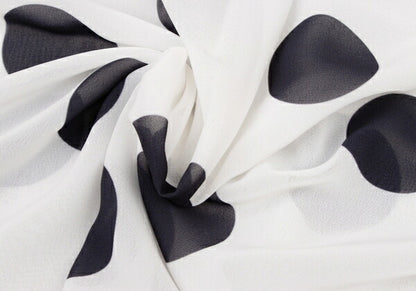 COMME des GARCONS Polka Dot Sheer Dress White Black Size M