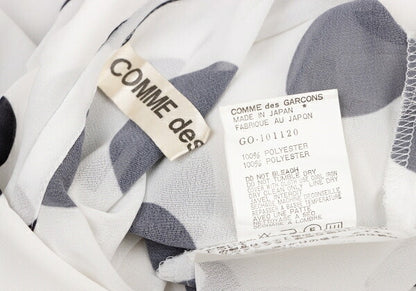 COMME des GARCONS Polka Dot Sheer Dress White Black Size M
