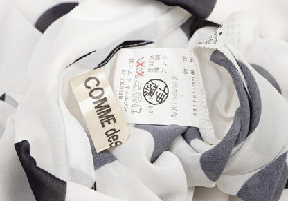 COMME des GARCONS Polka Dot Sheer Dress White Black Size M