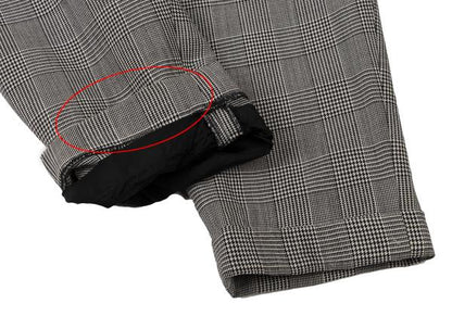 COMME des GARCONS Wool Check Tuck Pants Black Size S