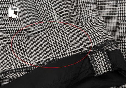 COMME des GARCONS Wool Check Tuck Pants Black Size S