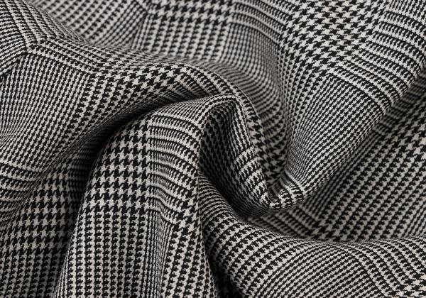 COMME des GARCONS Wool Check Tuck Pants Black Size S