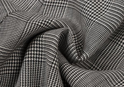 COMME des GARCONS Wool Check Tuck Pants Black Size S