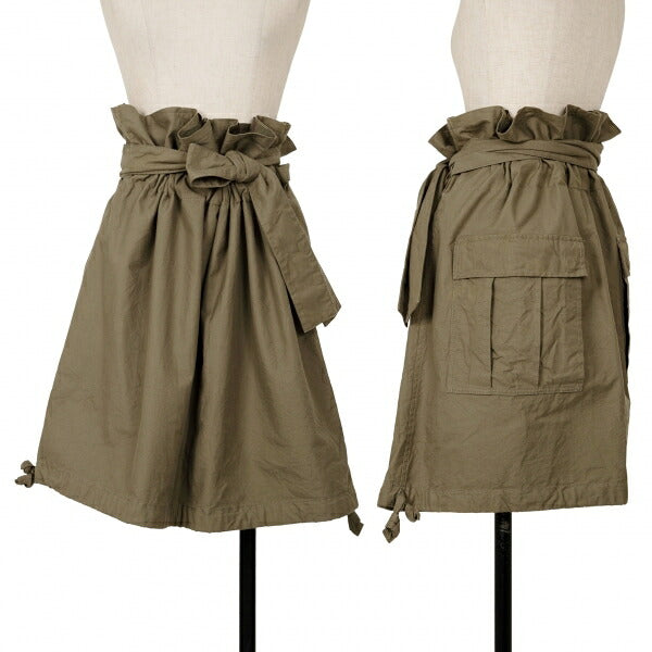 COMME des GARCONS Cotton Drawstring Skirt Khaki Size M