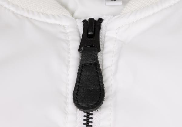 A BATHING APE BAPE Logo Print MA-1 Jacket White Size S