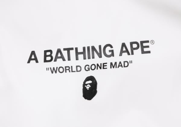 A BATHING APE BAPE Logo Print MA-1 Jacket White Size S