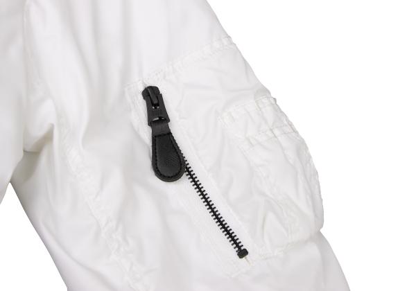 A BATHING APE BAPE Logo Print MA-1 Jacket White Size S